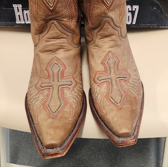 Cross Pecos Bill "Rodeo Line-dance" Leather Western boots Sz 9 - Picture 8 of 9